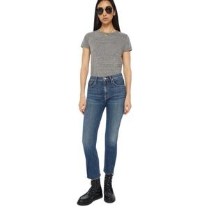 Mother The Insider Crop Step Fray Jeans
